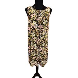 JJILL medium black floral knit shift dress, excellent condition